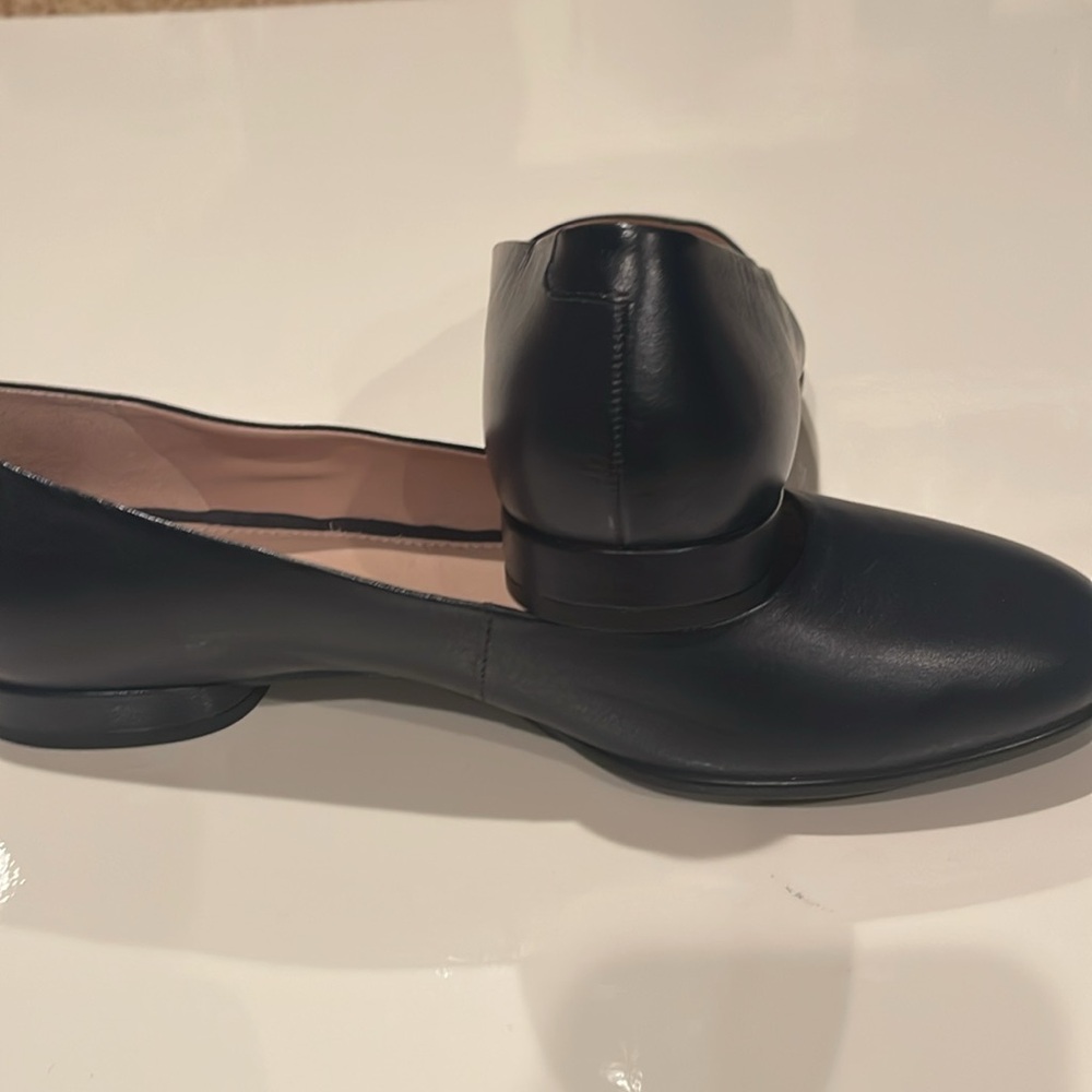 Classic Blue Leather Ballet Flats - Picture 3 of 3
